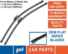 Front Wiper Blades (22" + 22") for Mercedes-Benz C-Class (S, W, CL203) 2002-2008