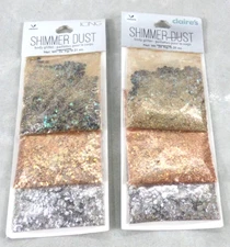 LOT OF 2 CLAIRE'S ICING SHIMMER DUST BODY GLITTER  (G131424-9  OFC-100)