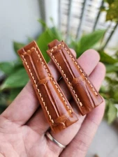 20/16mm Tan Brown 100% Genuine Leather Skin Watch Strap Band -Quick Release
