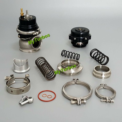 60mm External Turbo Wastegate 24PSI + 50mm BOV Blow Off Valve Q50 35PSI