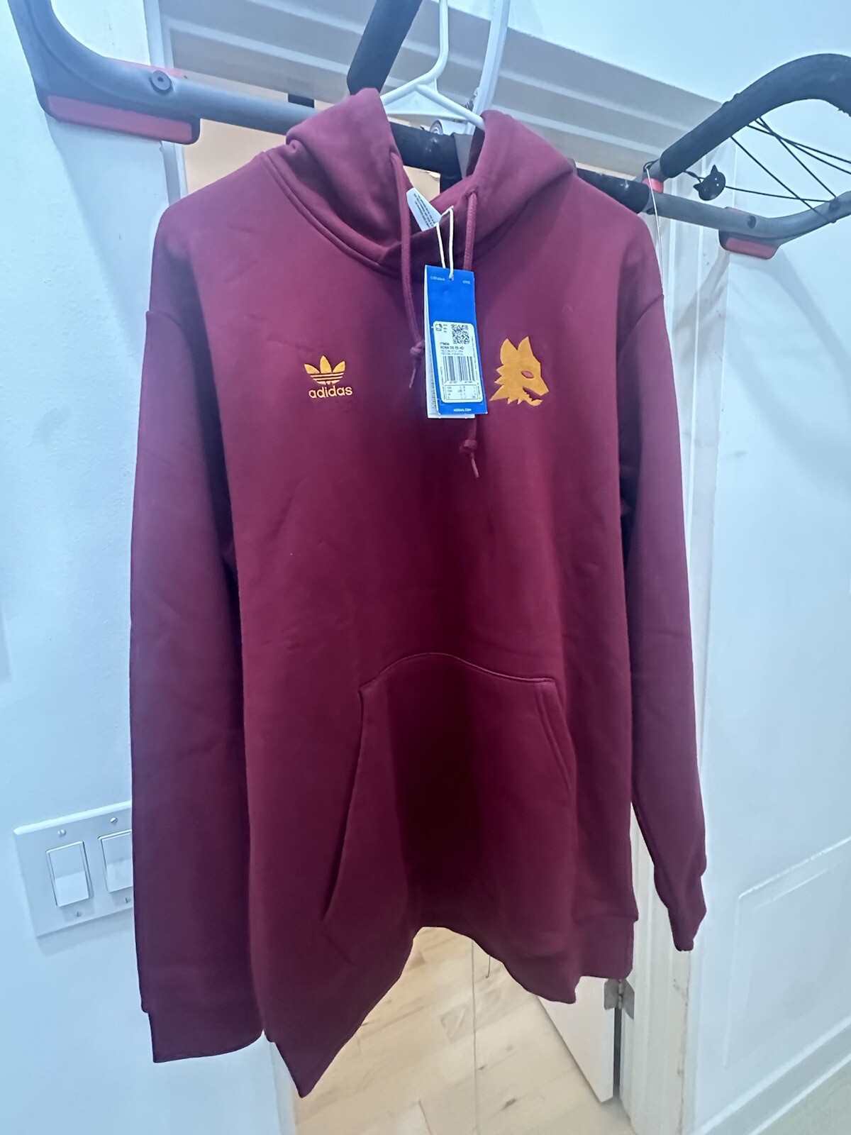 As Roma Adidas Hoodie Trefoil image 2