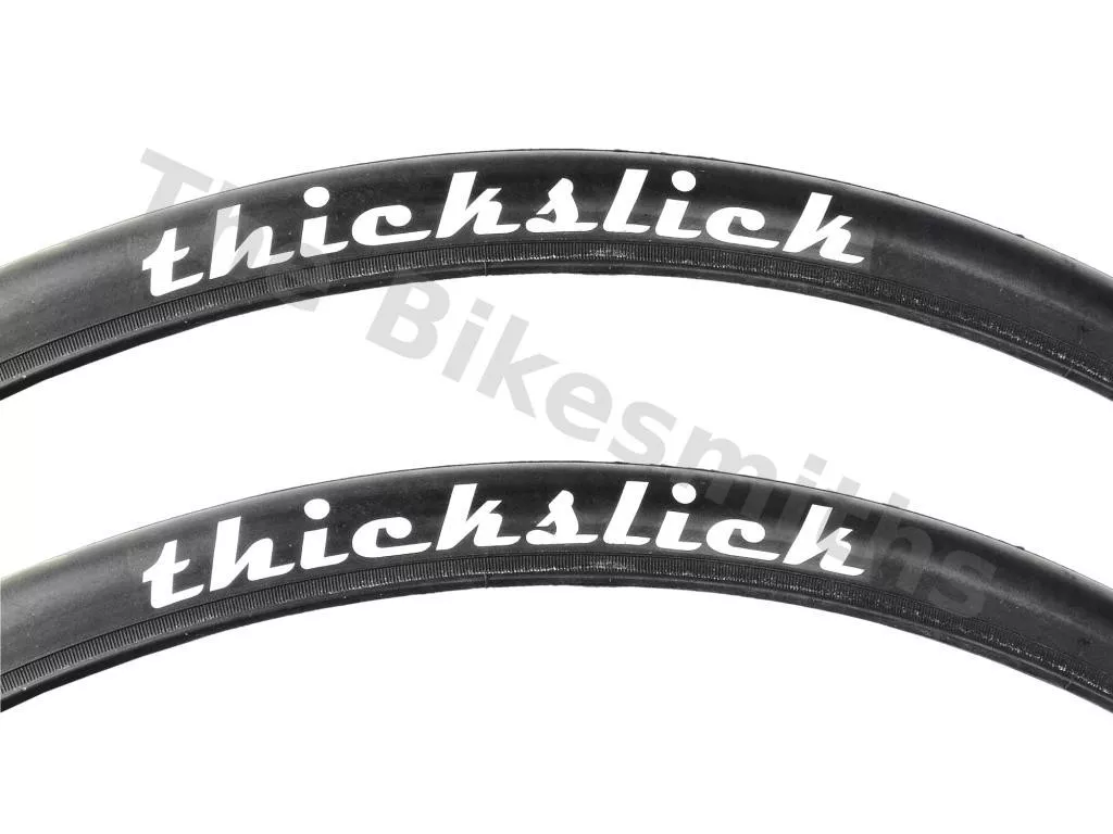 2Pack WTB ThickSlick Comp Black 700 x 25c Road Bike Tires Commuter Slick Pair