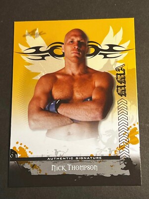 2010 Leaf GOLD PROOF MISSING AUTOGRAPH & #/5 Nick Thompson