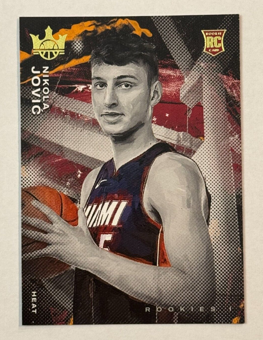2022-23 Panini Court Kings Level 1 #100 Rookie Nikola Jovic Miami Heat