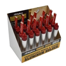 Aluminum Body Dual Marker Holder for Carpenter's Pencil/Lumber Crayon - 12 BULK