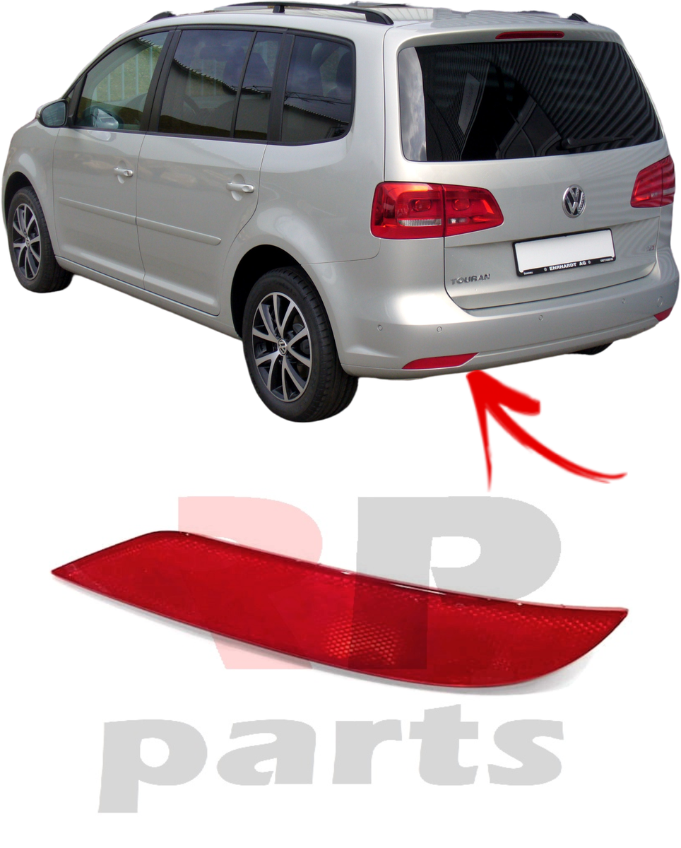 MGYMGY Réflecteur De Pare Chocs Arrière, Pour VW Touran 2006-2010 Catadioptre De Pare Choc Arrière Côté Voiture, Assemblage De Réflecteur Arrière,A-Only Left