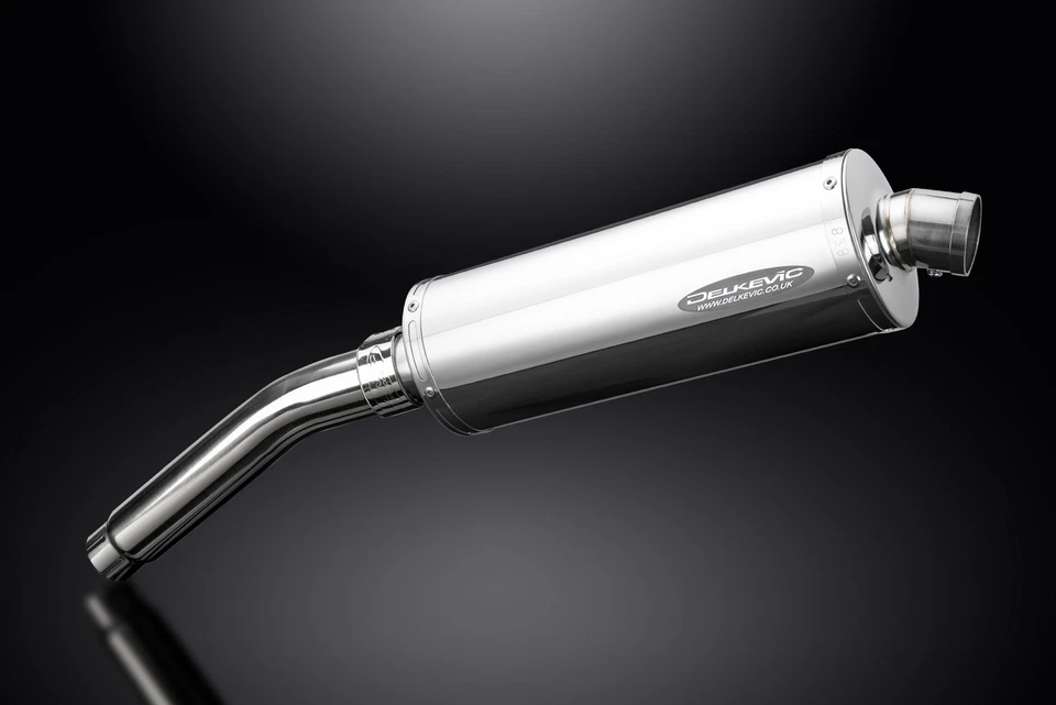 BMW F650GS F650 GS 2007-2012 Kit de silenciador de escape ovalado de acero inoxidable deslizable de 14" Foto 3 de 4