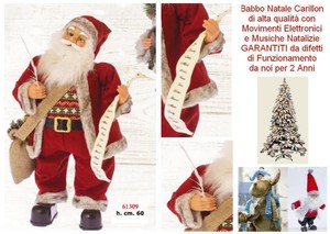 Immagini Babbo Natale In Movimento.Babbo Natale Gigante Cm 60h Carillon Che Scrive I Doni Musiche E Movimento 61309 Ebay