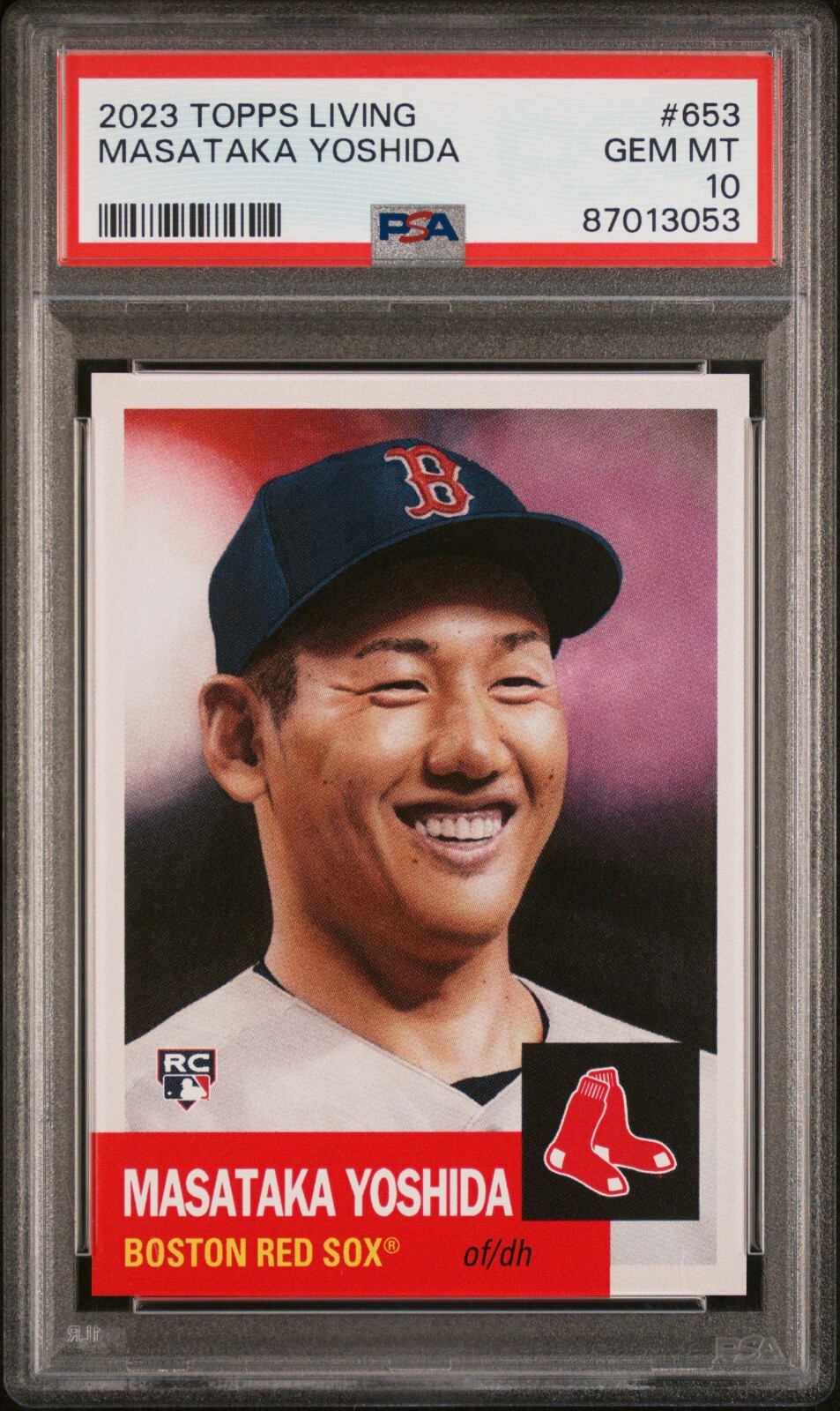 2023 Topps Living Set #653 Masataka Yoshida RC Rookie PSA 10 Gem Mint 87013053