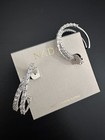 Nadri Isle Cubic Zirconia Crossed Hoop Earring In Silver Tone $150 — photo 4