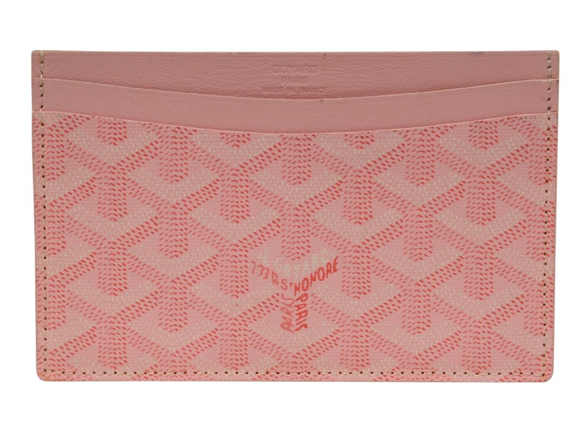 Goyard Saint Sulpice Card Holder XL Large Pink Wallet Money Travel Coated Canvas