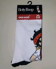 BETTY BOOP CREW SOCKS SIZE 9-13 Novelty Graphic