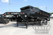NEW 7 X 16 14K GVWR Gooseneck Scissor Hoist Power Hydraulic Dump Trailer Hauler