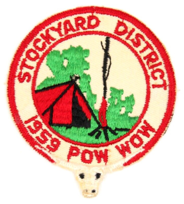1959 Pow Wow Stockyard District Crossroads of America Council Patch Indiana IN
