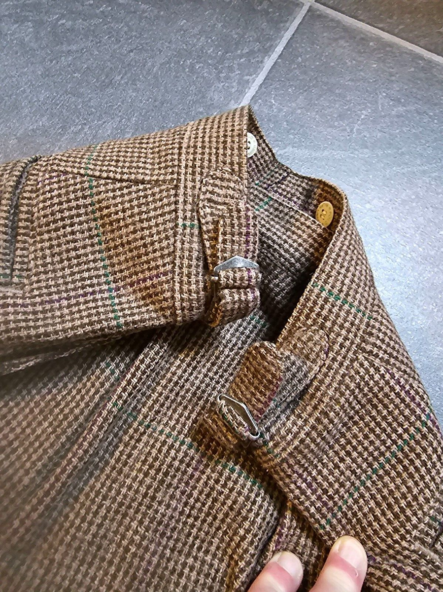 VTG POLO RALPH LAUREN WOOL HOUNDSTOOTH PANTS SZ 36X32 MADE IN USA