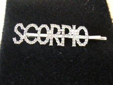 NWOT RHINESTONE SCORPIO ZODIC HAIR BOBBY PIN