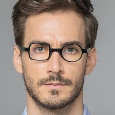 Vintage One Round One Square Eyeglass Frames Full Rim Acetate Top Quality