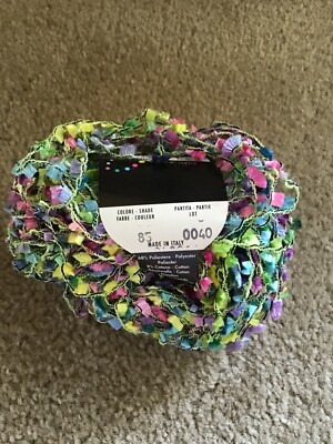 Yarn Cancun S Charles Butterfly #85 Blue Yellow Confetti 1 Skein Italy NOS NIP