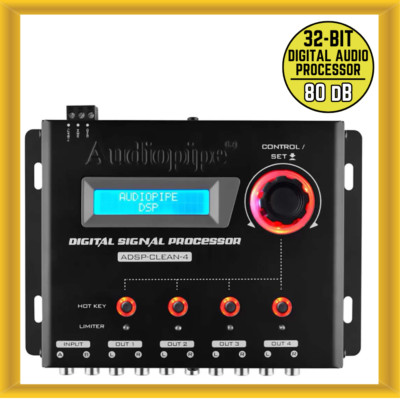 Audiopipe  ADSP-CLEAN-4 Digital Signal Processor 1-In 4-Out Noise Reduction New