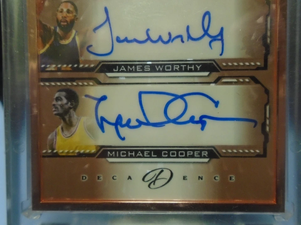 2022 Leaf Decadence Epic Three Magic Johnson James Worthy Michael Cooper 8/10 - Image 4 of 4