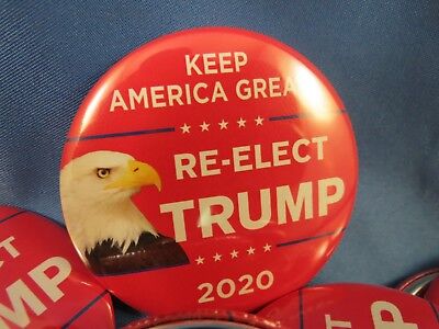 WHOLESALE LOT OF 12 RE-ELECT TRUMP 2020  BUTTONS EAGLE PRESIDENT USA DONALD 45TH 