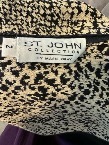 St. John Collection Snake Print Dress Size 2 - Picture 3 of 4