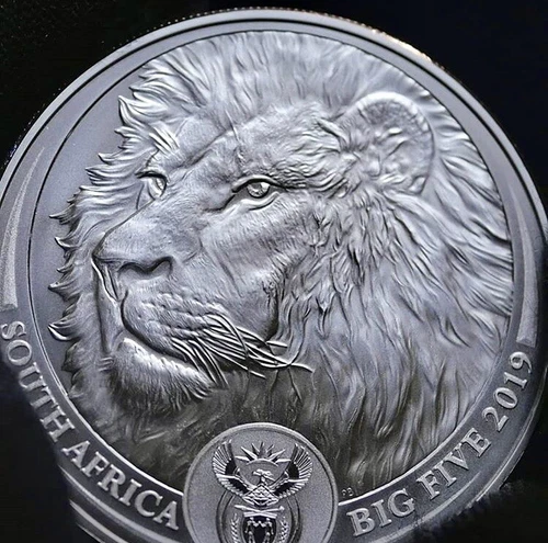 2019 South Africa Big Five Lion 1 oz Silver Coin BU