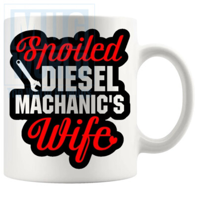 Verwöhnte Diesel Mechaniker Frau Tasse Handarbeit Geschenke zum Geburtstag Weihnachten Frien...