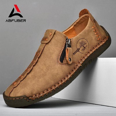 Handgefertigte Leder Freizeit Slipper Halbschuhe für Herren