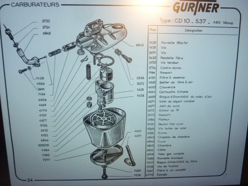 6125 gurtner 1 boulon fixe cuve carburateur velovap - Imagen 5 de 8