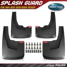 Set of 4 Splash Guards Mud Flaps for Ram 1500 2019-2024 Pickup w/ Fender Flares
