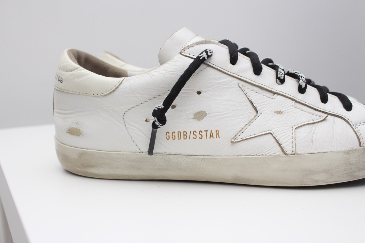 Men's GOLDEN GOOSE GGDB SUPERSTAR Leather Low Top Sneakers Stripe