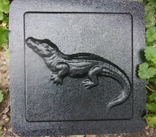 Alligator tile plastic mold plaster cement resin wax mould 6" x 6" x 1/3"