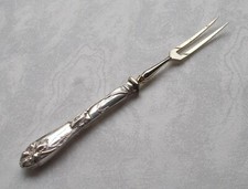 *RAR* Jugendstil / Art Nouveau Lilie gro&szlig;e Fleischgabel in 800er Silber