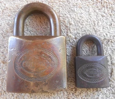 RARE!!  (2) Vintage CORBIN  Padlock  No Key