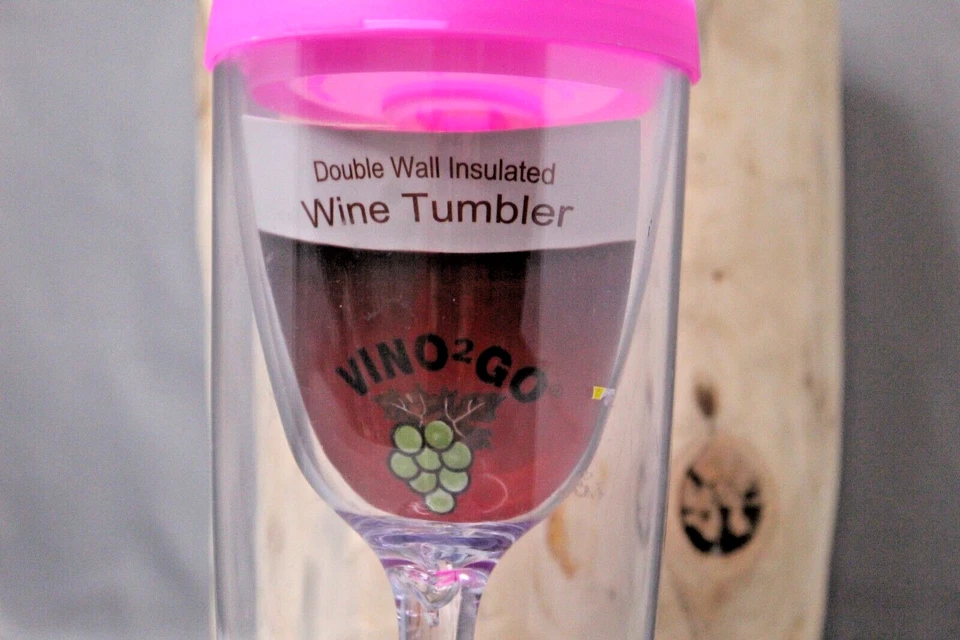 Tapas de vaso de vino con aislamiento de doble cara VINO2GO portátiles 8 oz. Foto 2 de 4
