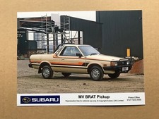 Subaru MV BRAT Pickup Press Photograph