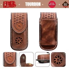 Tourbon Leather Pocket Knife Sheath Folding Knives Case Belt Carrying EDC Holder