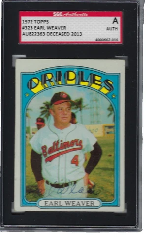 Earl Weaver Trading Cards