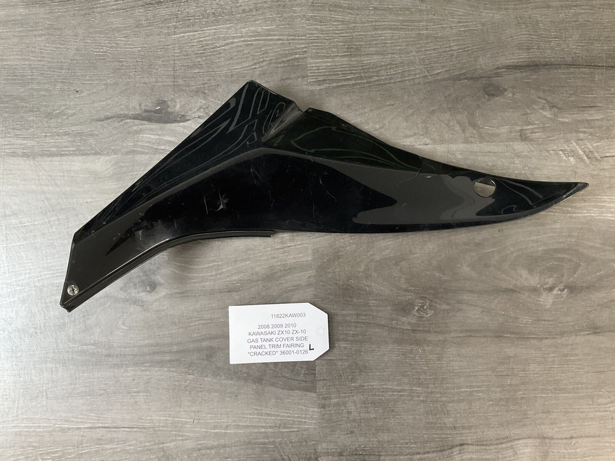 2009 - 2010 KAWASAKI ZX10R GAS TANK COVER SIDE PANEL TRIM FAIRING