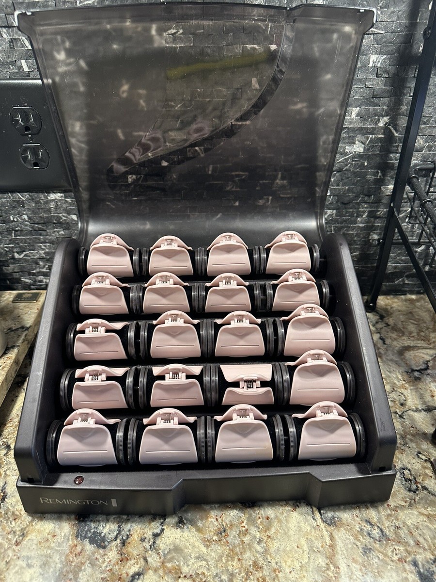 Remington T Studio H9000 Hot Rollers Hair Curlers Pearl Heated Ceramic 20  Clips