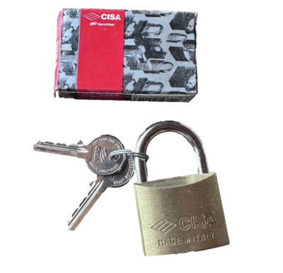 Cisa 22010-40-0 PadLock Brass Lock Made in Italy