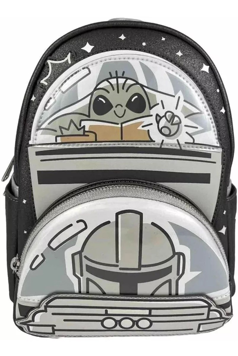 Disney Parks 2024 Mandalorian Grogu Loungefly Backpack Star  display picture 3