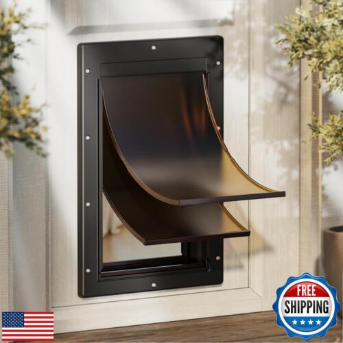 PETCOMING Never Rust Plastic Dog door, Large Doggy Door, Doggie Door for Easy