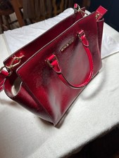 Michael Kors Red Selma Leather Medium Satchel...
