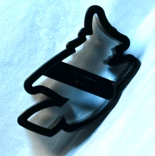 Fox Run Plastic Cookie Cutter - Witch on Broom Halloween Full Moon Spooky 