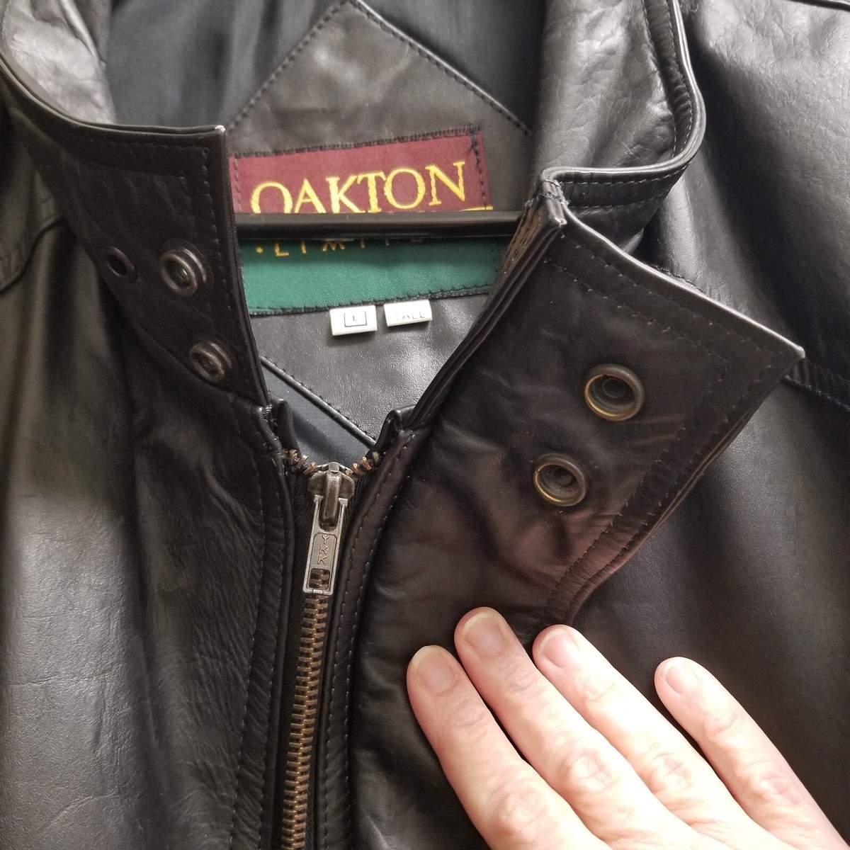 Oakton Limited Leather Jacket Large Men's Tall Black Vintage Oakton Limited Leather Jacket Large Men's Tall Black Vintage