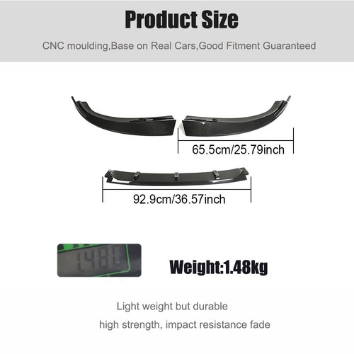 For BMW 4 Series G26 440i M-Sport 2021-2024 Real Carbon Front Bumper Lip Spoiler - Picture 9 of 12
