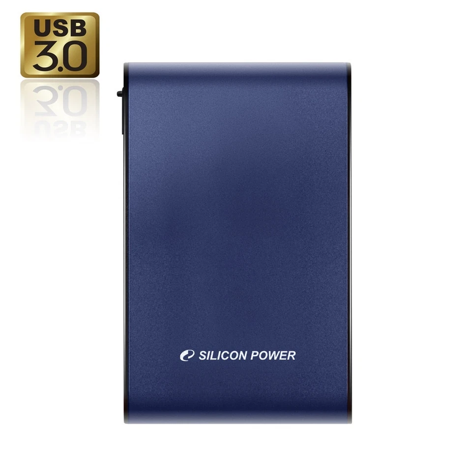 2TB Silicon Power Armor A80 Shockproof/Waterproof Portable HDD USB3.0 Blue - Image 3 of 4