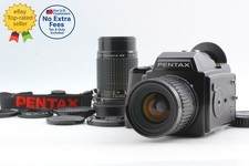 MINT w/ Strap Pentax 645 Camera SMC A 45mm 200mm Lens 120 Film Back From JAPAN